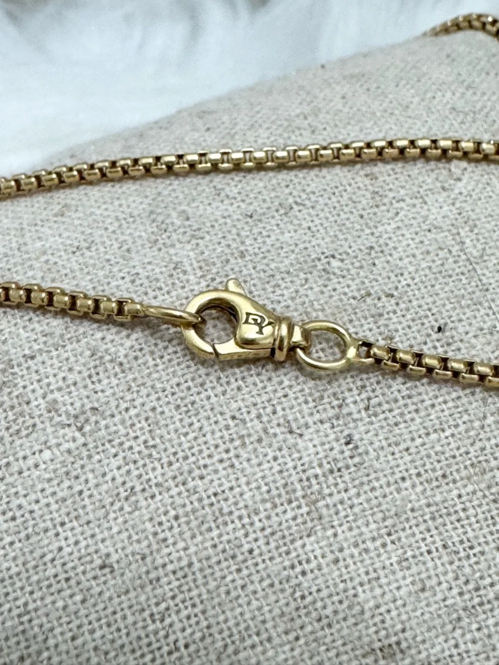 David Yurman 18K Yellow Gold Chatelaine Turquoise Diamond Pendant Necklace - Picture 11 of 11
